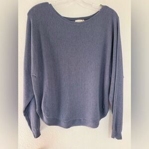 Dreamers Scoop Neck Sweater in Dusty Blue